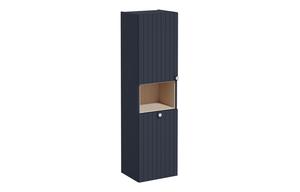 VitrA Root Groove 40cm 2 Door Semi-Tall Unit w/Laundry Basket (LH Hinge) - Matt Dark Blue